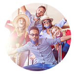 group of friends traveling